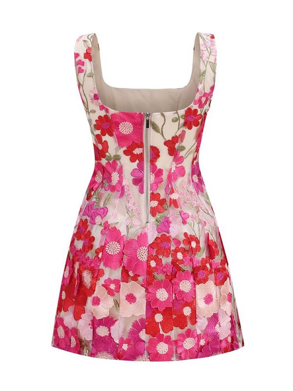 Flowering Girl Women Floral Mini Dress