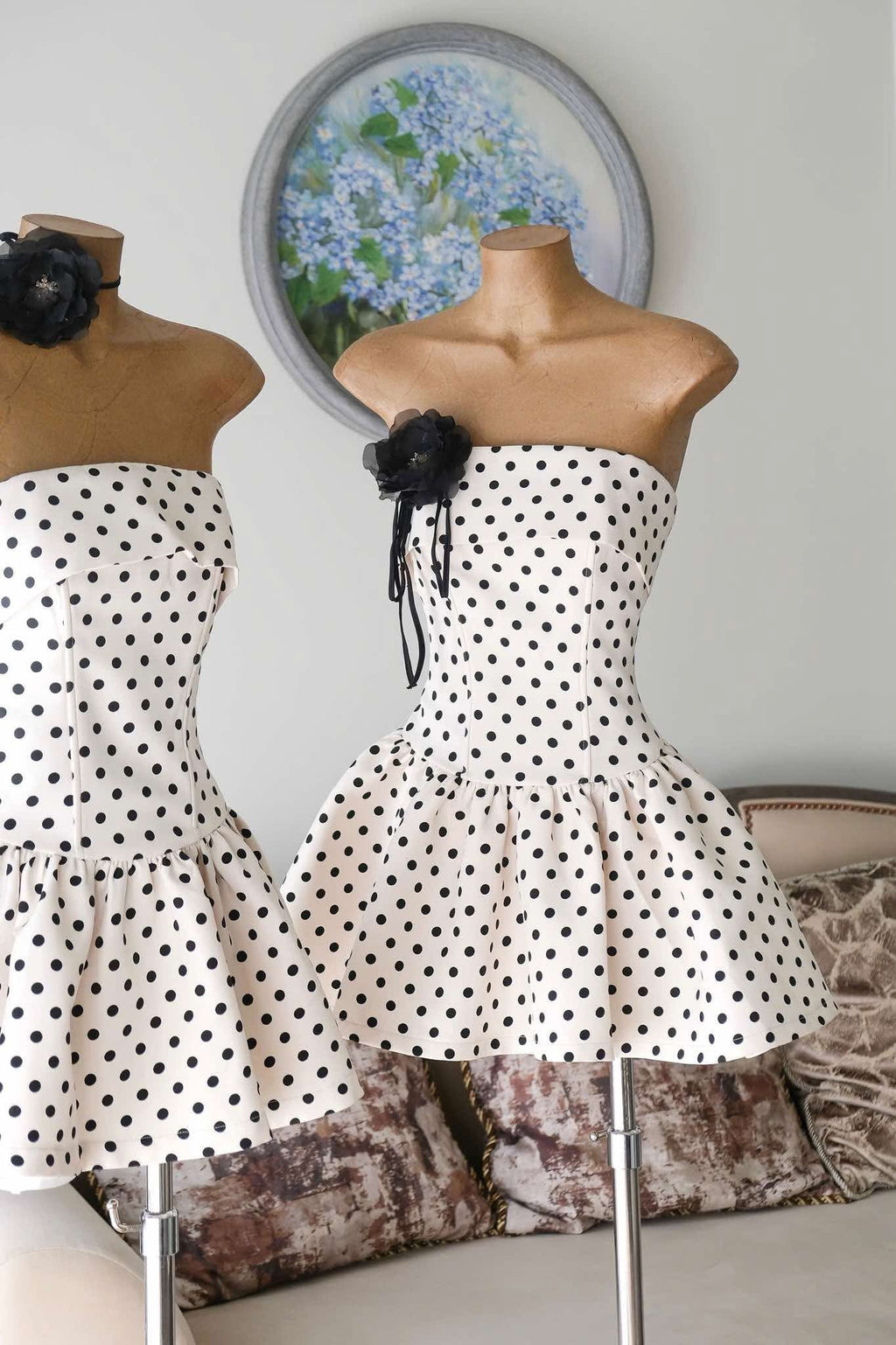 Flowering Girl Women Lumi Dot Strapless Mini Dress