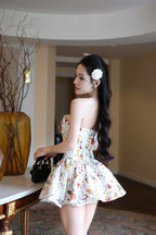 Flowering Girl Women Lumi Dot Strapless Mini Dress