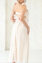 Farah Flower Maxi Dress In Ivory