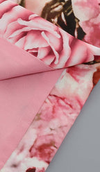 Flowering Girl Women Floral Design Two Piece Set In Pink