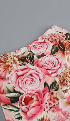 Flowering Girl Women Floral Design Two Piece Set In Pink