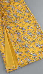 Flowering Girl Women Floral Design Two Piece Set In Yellow