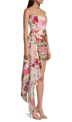 Flowering Girl Women Floral-Print Corset Mini Dress