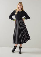 Flowering Girl Women Fara Black Multi Knitted Dress