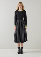 Flowering Girl Women Fara Black Multi Knitted Dress