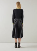 Flowering Girl Women Fara Black Multi Knitted Dress