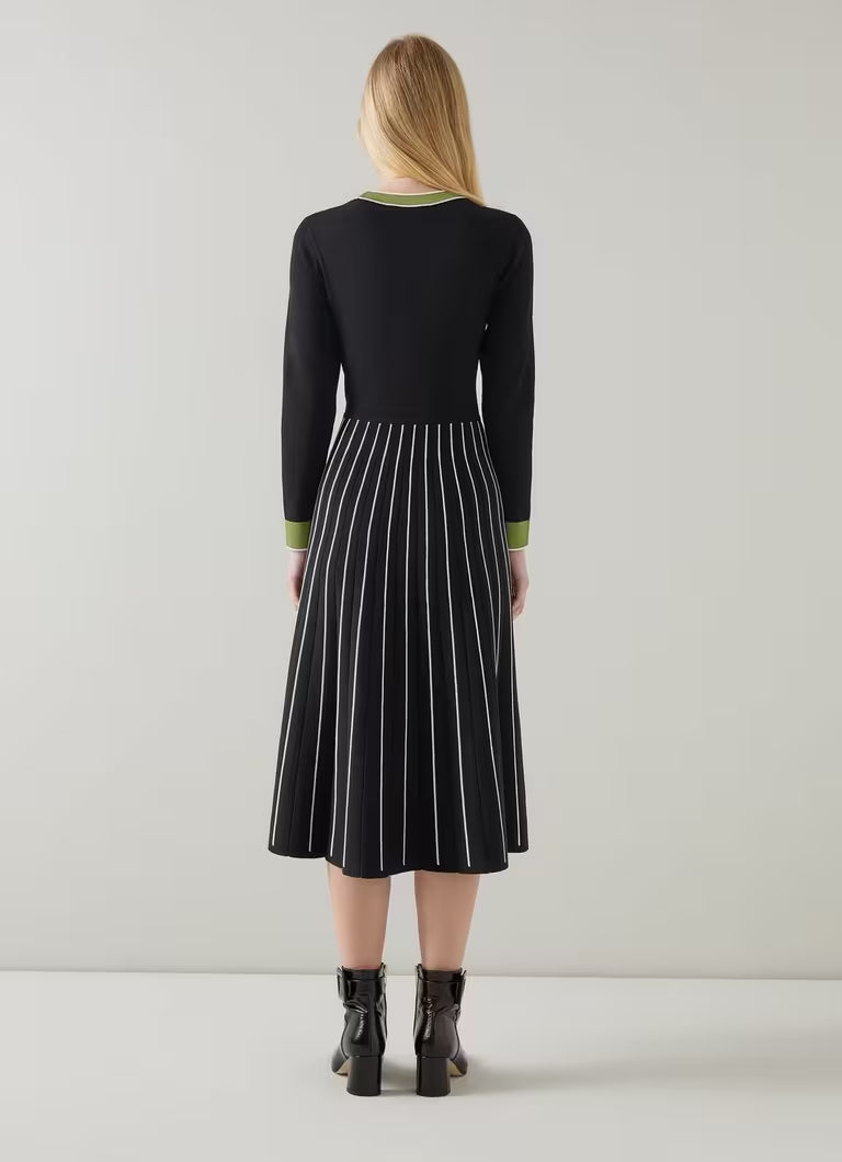 Flowering Girl Women Fara Black Multi Knitted Dress