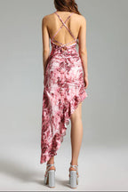 Flowering Girl Women Floral Ruffled Skew Dress