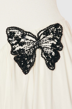 Butterfly Embellished Knit Midi Dress