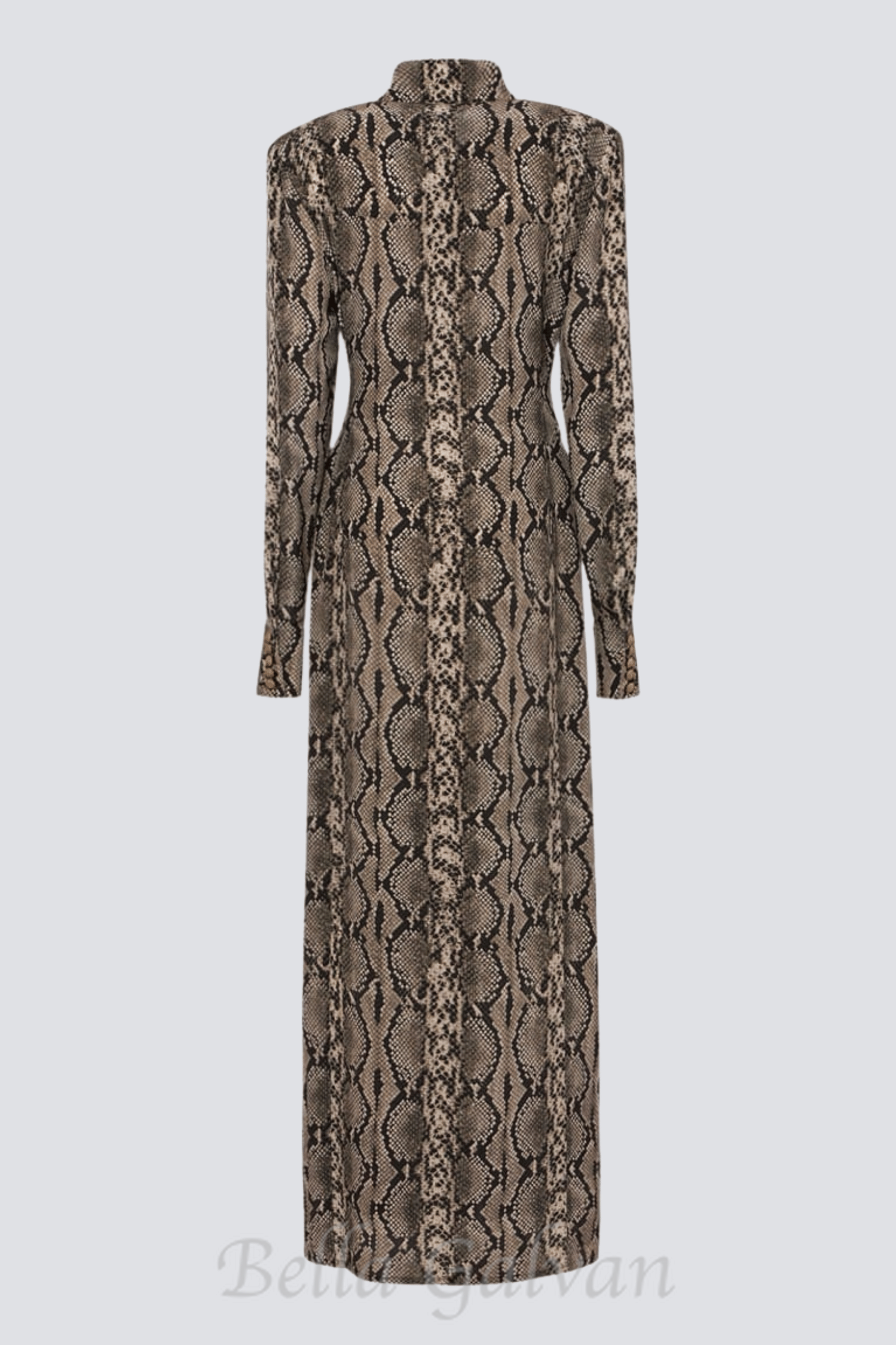 Flowering Girl Women Filis Snake Print Maxi Shirt Dress