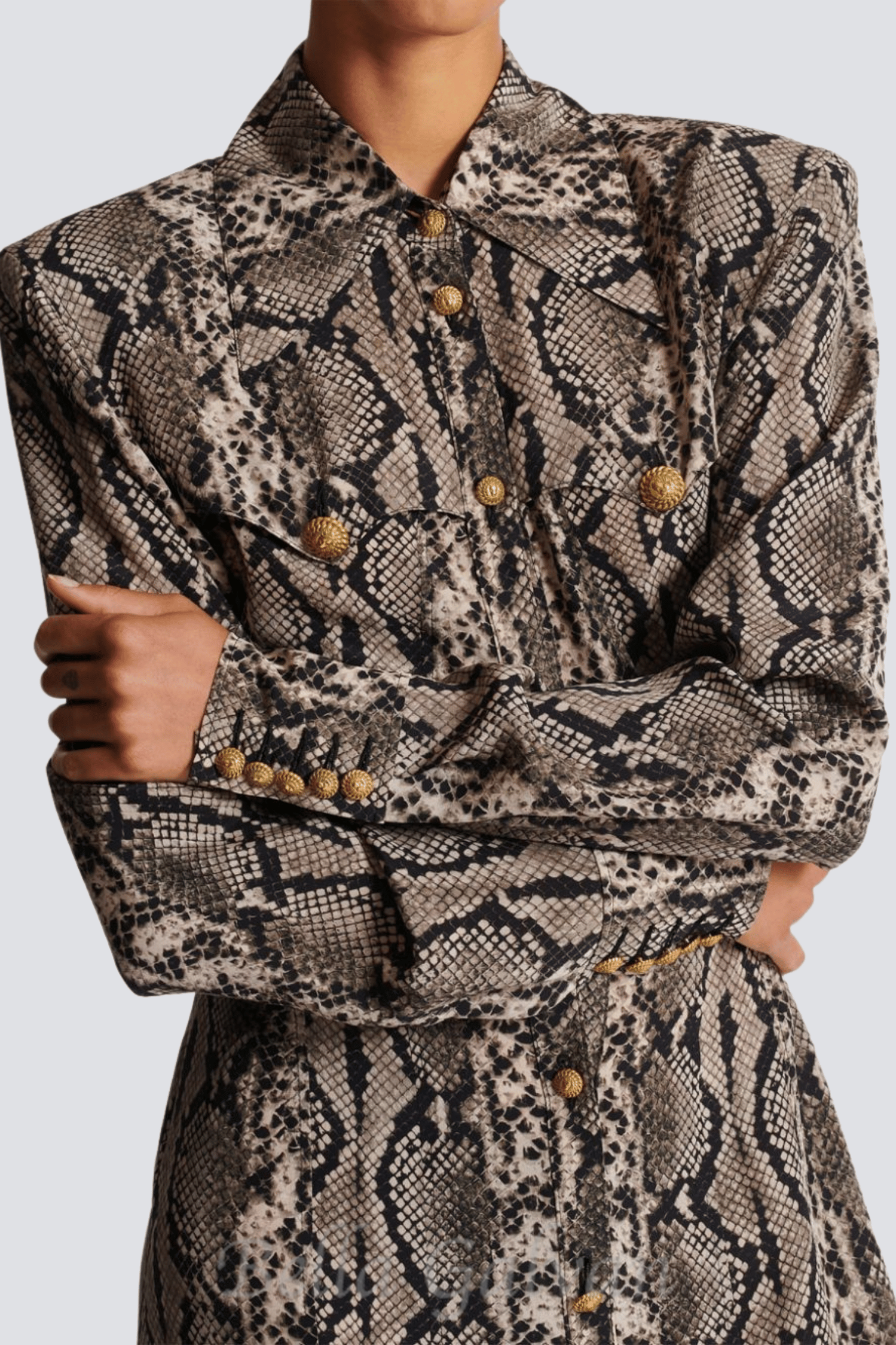 Flowering Girl Women Filis Snake Print Maxi Shirt Dress