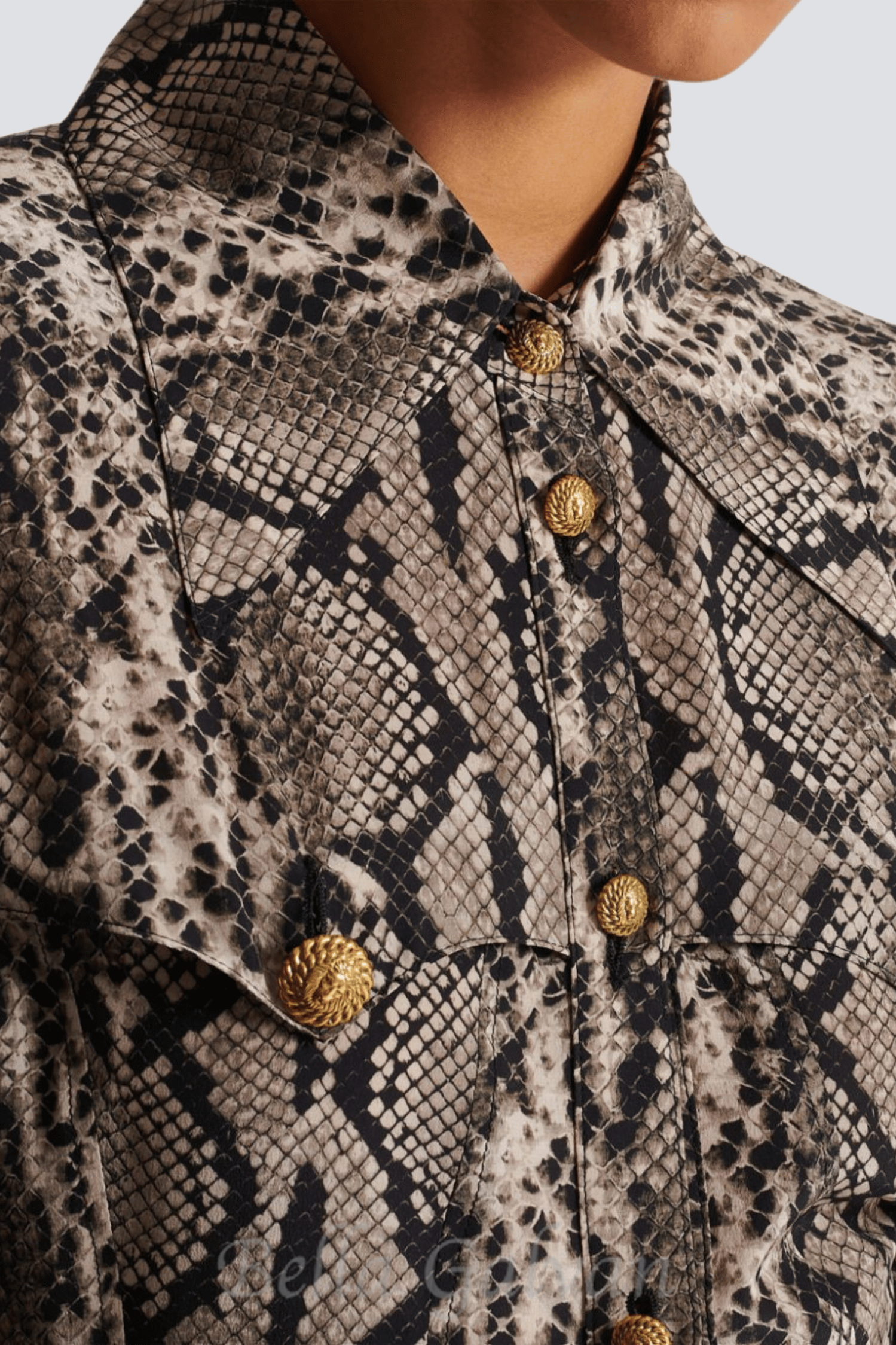 Flowering Girl Women Filis Snake Print Maxi Shirt Dress