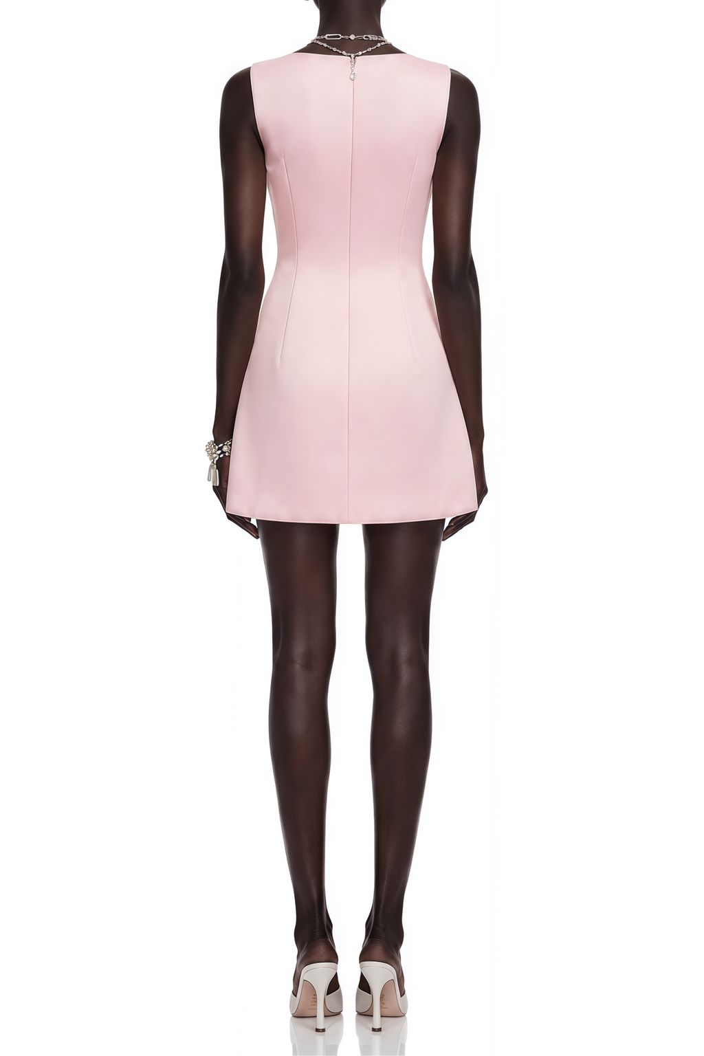 Flowering Girl Women Pink Sleeveless Boat Neck 3D Floral Print A-Line Mini Dress