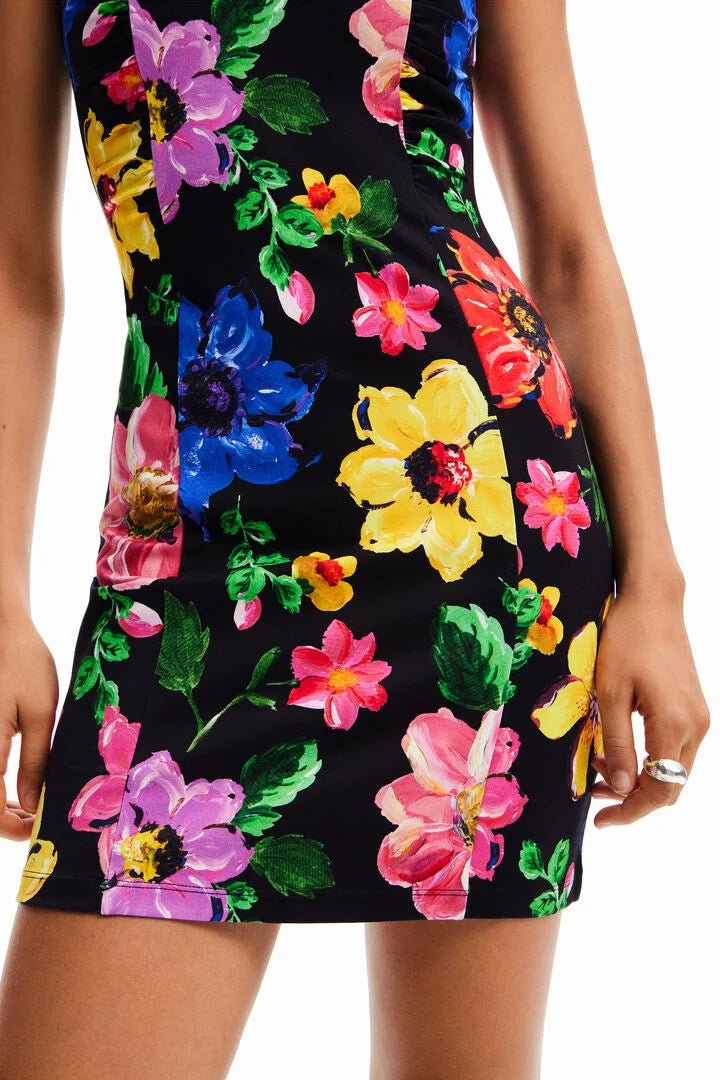 Flowering Girl Women Floral Mini Dress