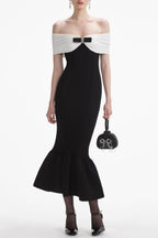 Flowering Girl Women Freder Off Shoulder Bow Midi Dress