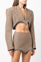 Flowering Girl Women Frederica Crystal-embellished Blazer Set