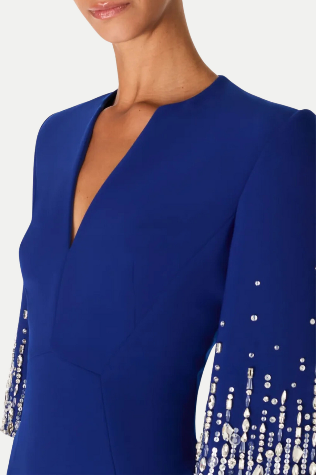 Flowering Girl Women Fulia Diamante Embellished Midi Dress - Blue