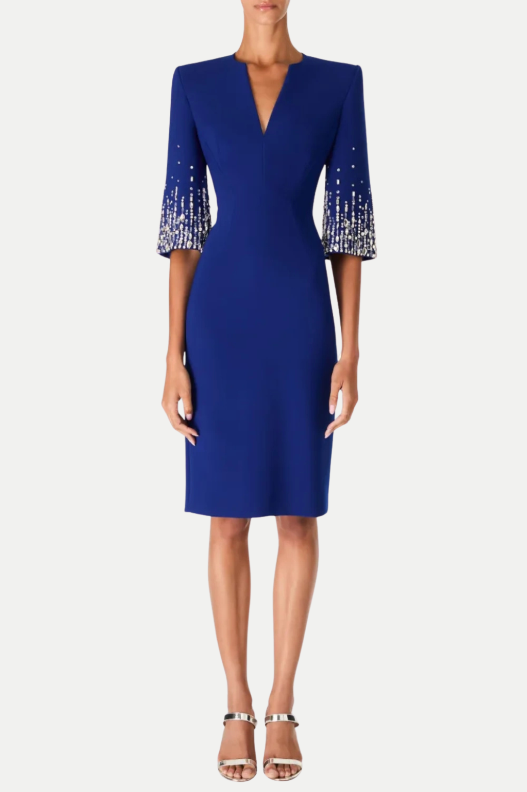 Flowering Girl Women Fulia Diamante Embellished Midi Dress - Blue