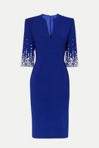 Flowering Girl Women Fulia Diamante Embellished Midi Dress - Blue