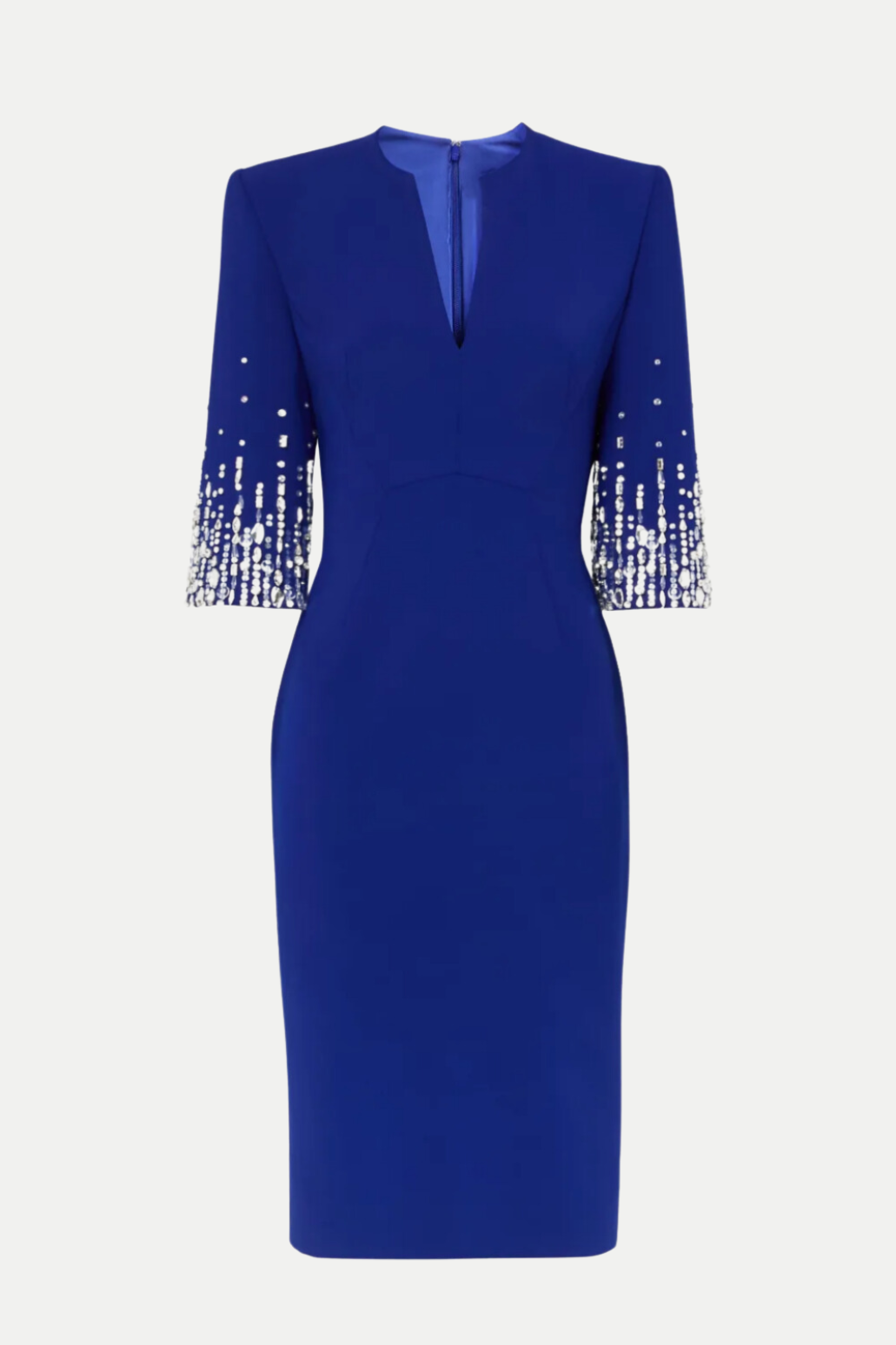 Flowering Girl Women Fulia Diamante Embellished Midi Dress - Blue
