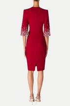 Flowering Girl Women Fulia Diamante Embellished Midi Dress - Red