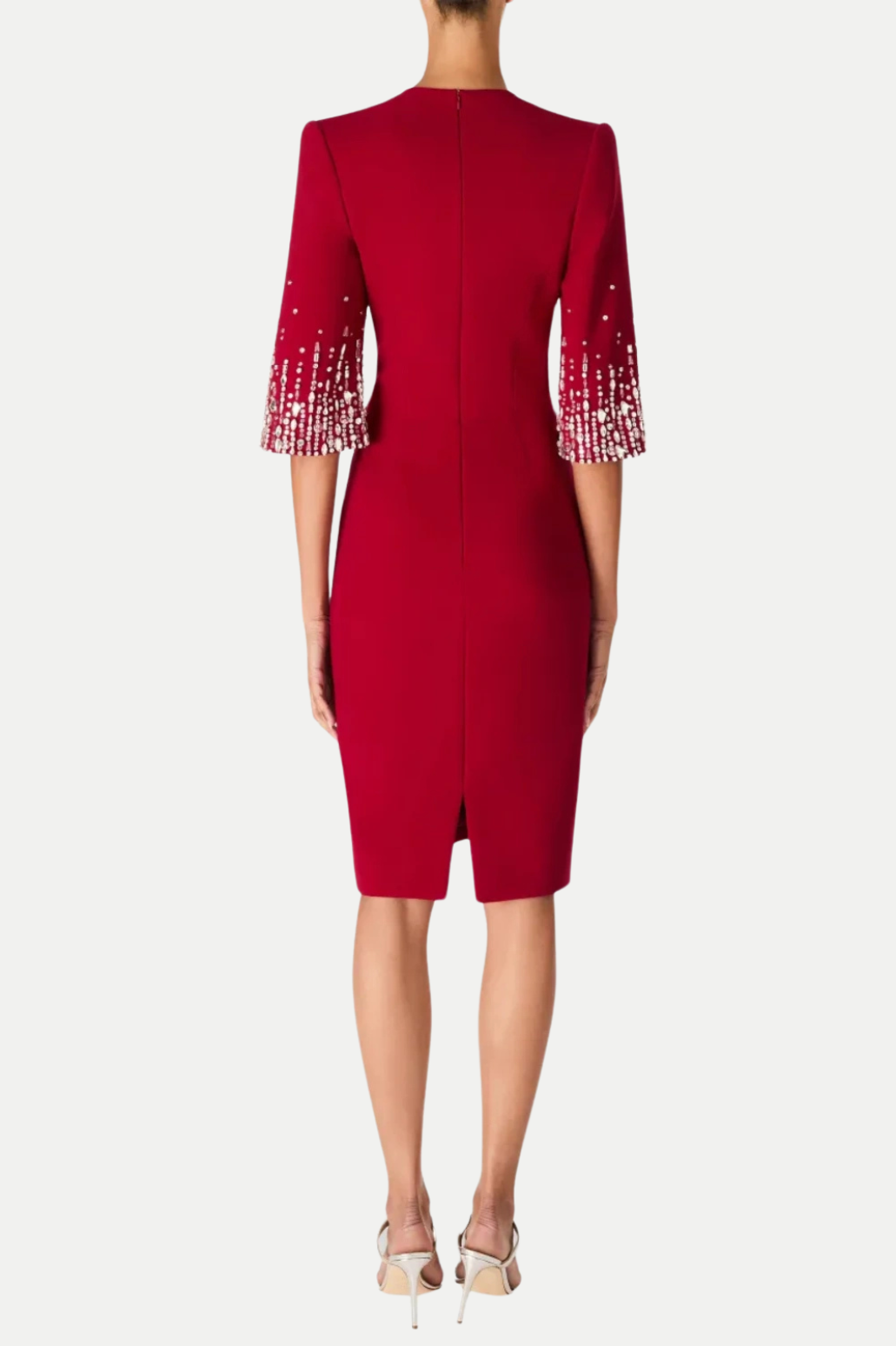 Flowering Girl Women Fulia Diamante Embellished Midi Dress - Red