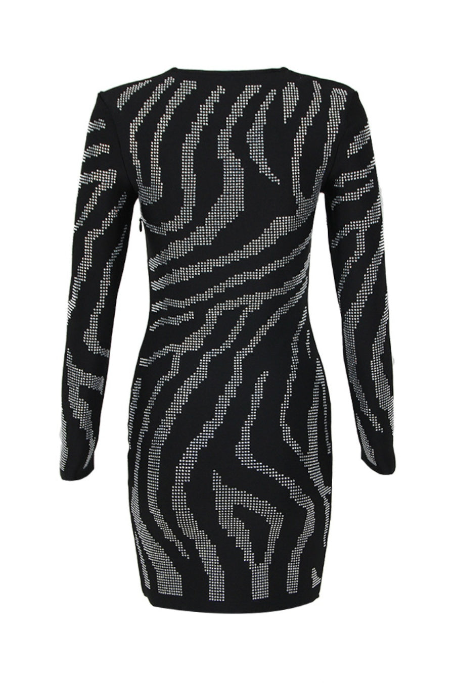 Flowering Girl Women Gamma Zebra Crystal Mini Bandage Dress