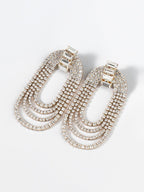 Flowering Girl Women Geneva Diamante Arch Earrings
