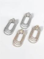 Flowering Girl Women Geneva Diamante Arch Earrings