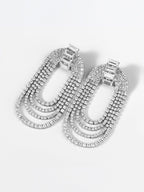Flowering Girl Women Geneva Diamante Arch Earrings