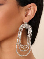 Flowering Girl Women Geneva Diamante Arch Earrings