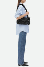 Flowering Girl Women Giana Weave Shoulder Bag - Black