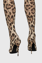 Flowering Girl Women Giselle Leopard Print Thigh-high Boots