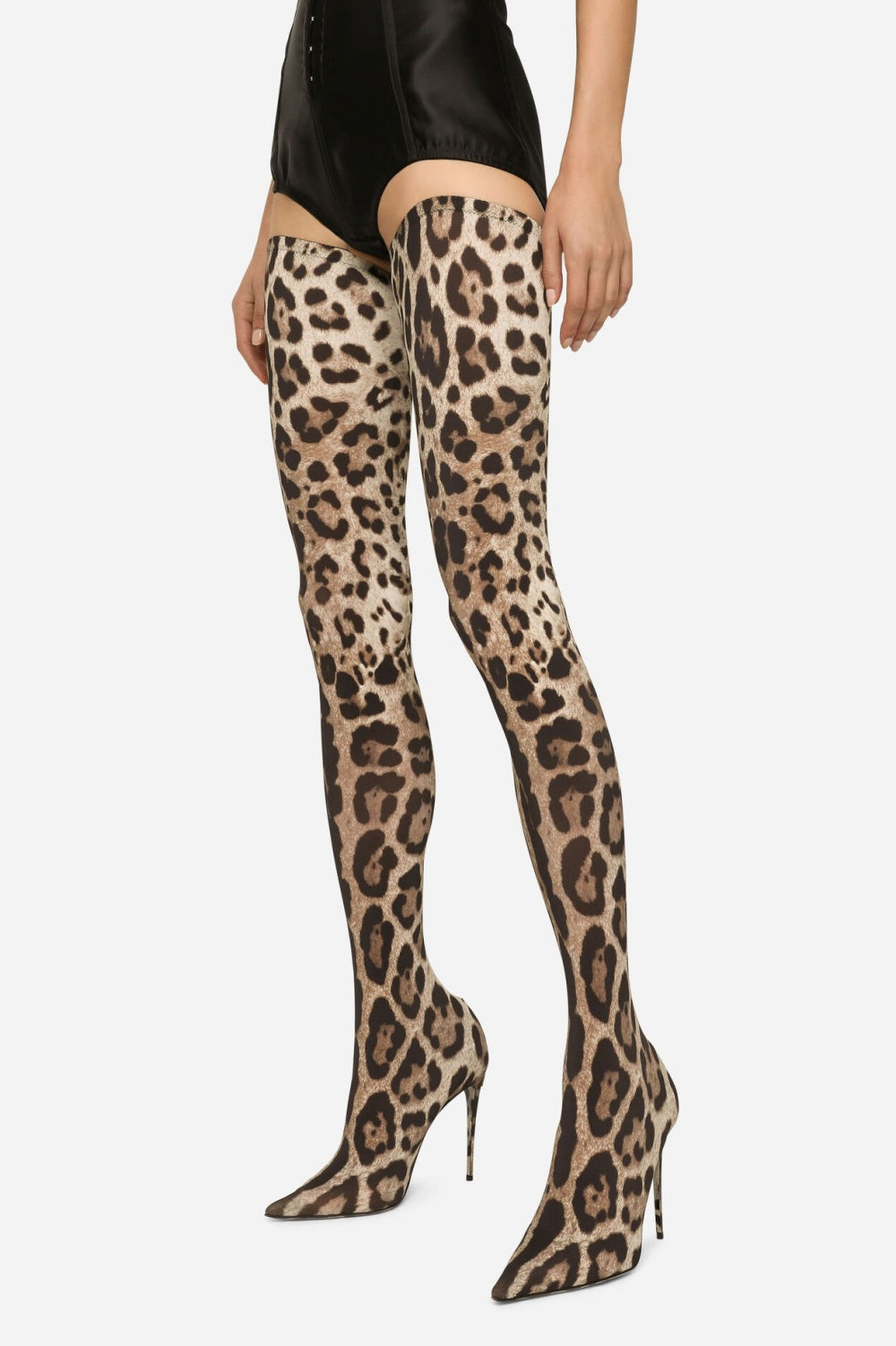 Flowering Girl Women Giselle Leopard Print Thigh-high Boots