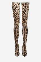 Flowering Girl Women Giselle Leopard Print Thigh-high Boots
