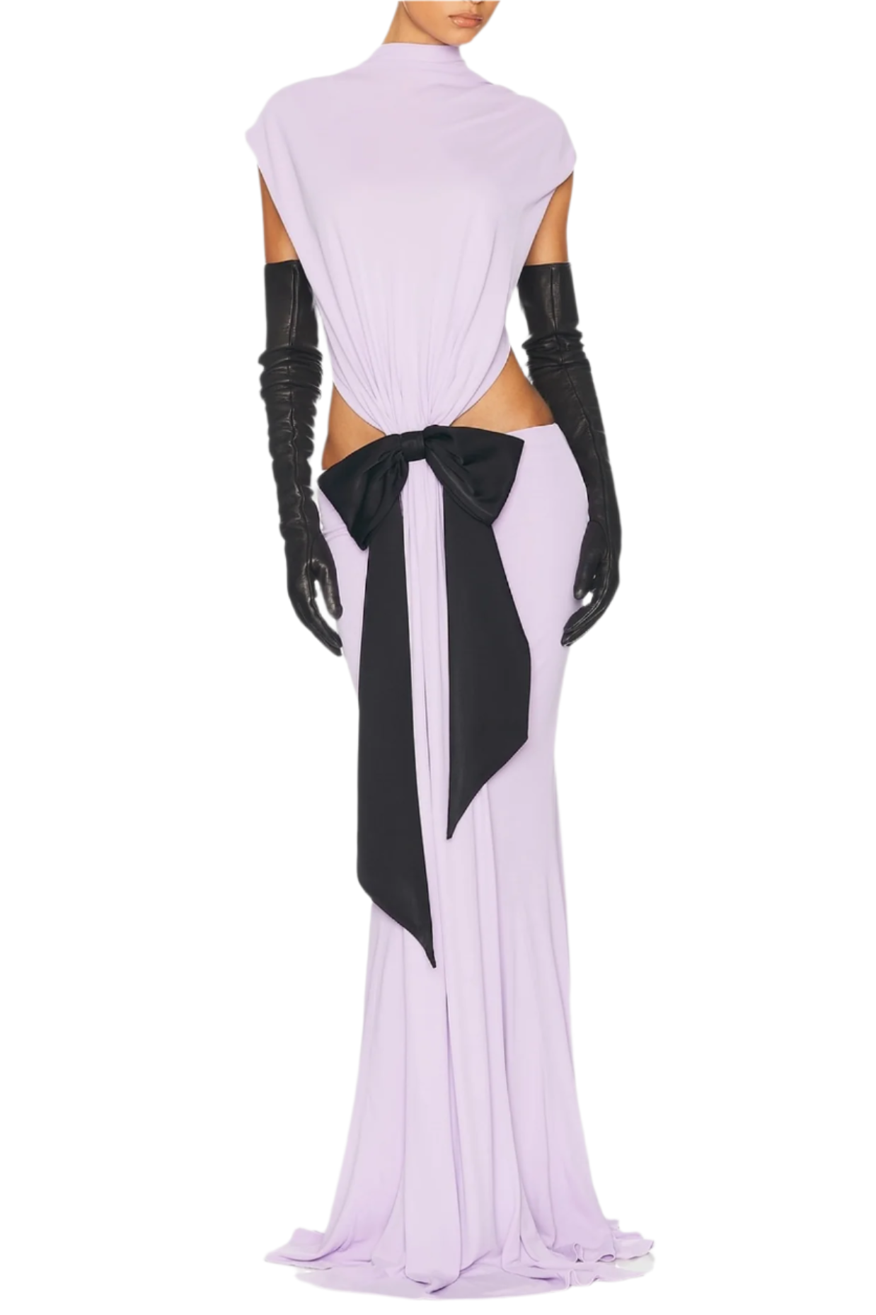 Flowering Girl Women Graillot Bow Cutout Backless Maxi Dress - Purple