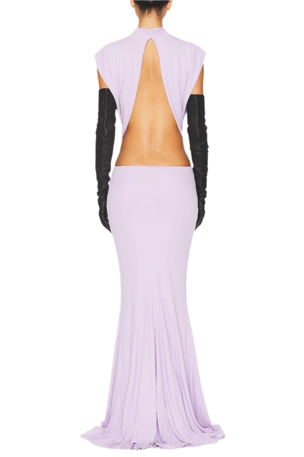 Flowering Girl Women Graillot Bow Cutout Backless Maxi Dress - Purple