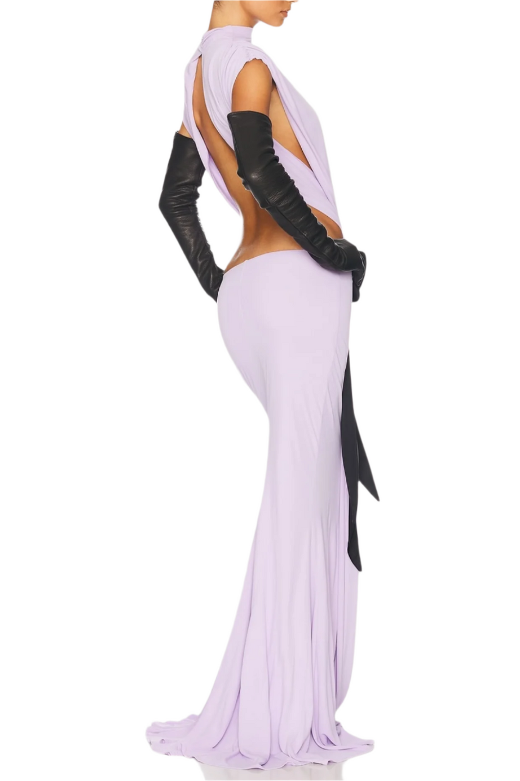 Flowering Girl Women Graillot Bow Cutout Backless Maxi Dress - Purple