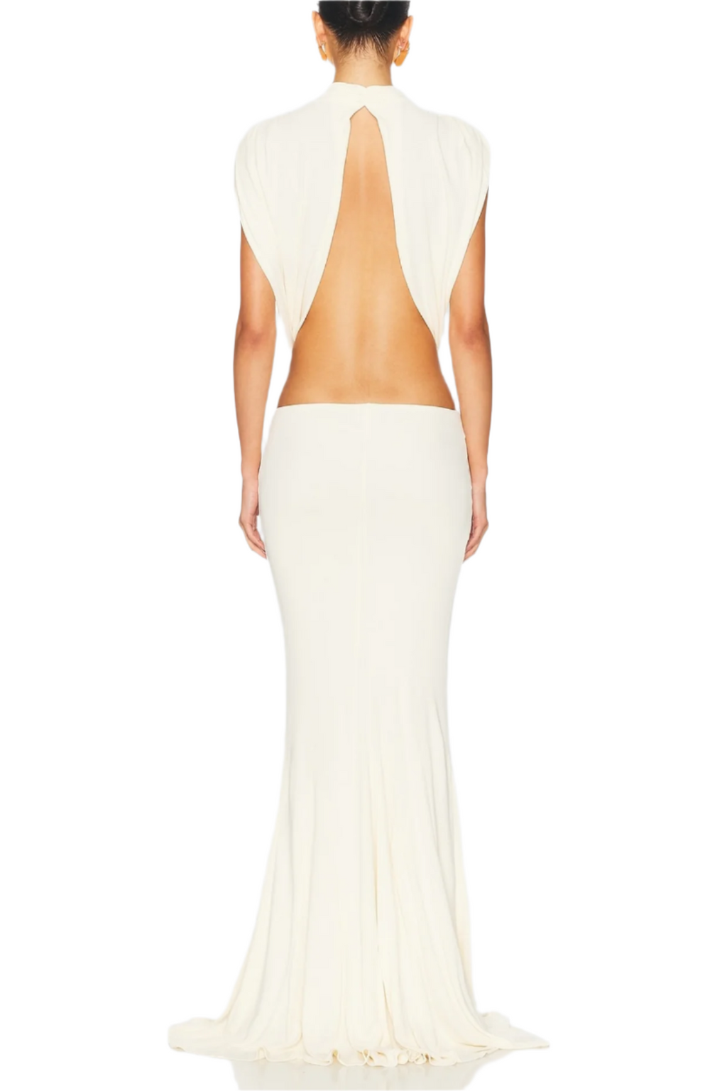 Flowering Girl Women Graillot Bow Cutout Backless Maxi Dress - White