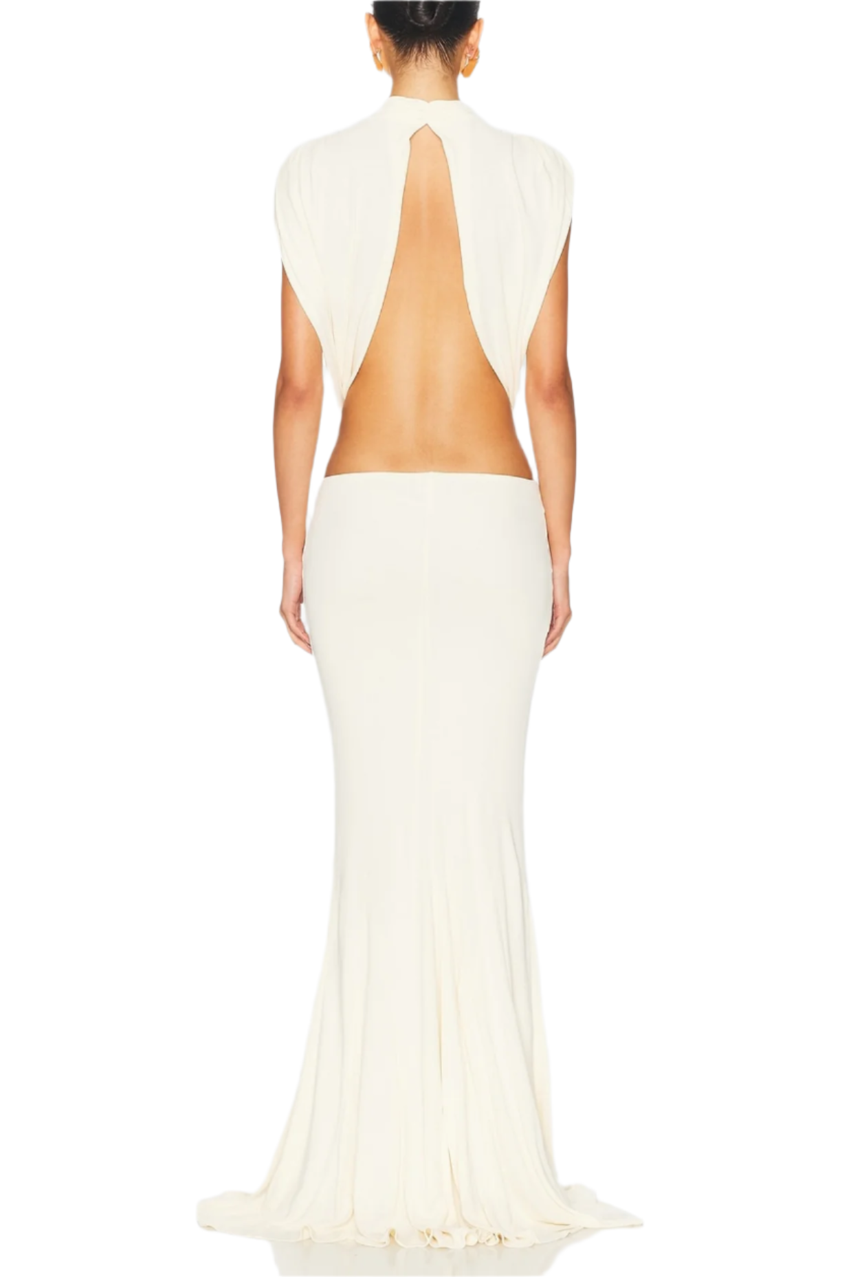Flowering Girl Women Graillot Bow Cutout Backless Maxi Dress - White