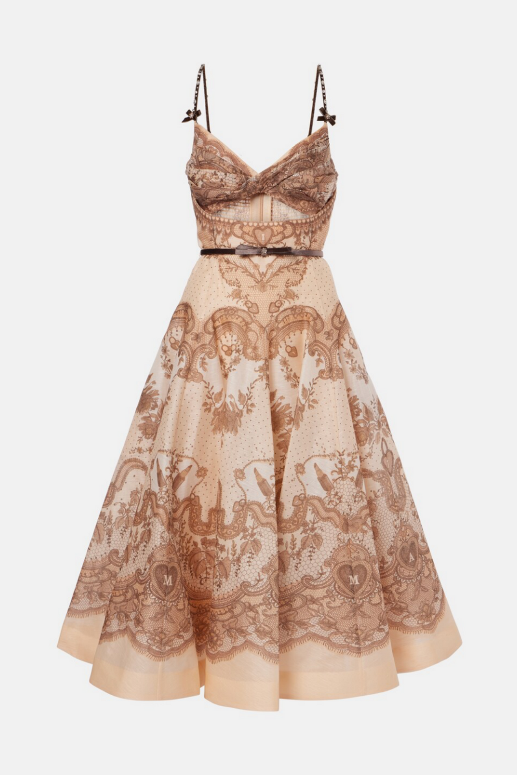 Flowering Girl Women Griyda Print Cutout Twist Midi Dress