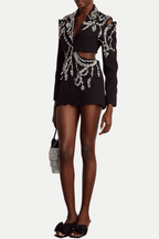Flowering Girl Women Gustina Crystal-Embellished Cutout Blazer