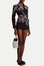 Flowering Girl Women Gustina Crystal-Embellished Cutout Blazer