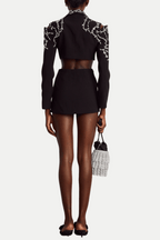 Flowering Girl Women Gustina Crystal-Embellished Cutout Blazer