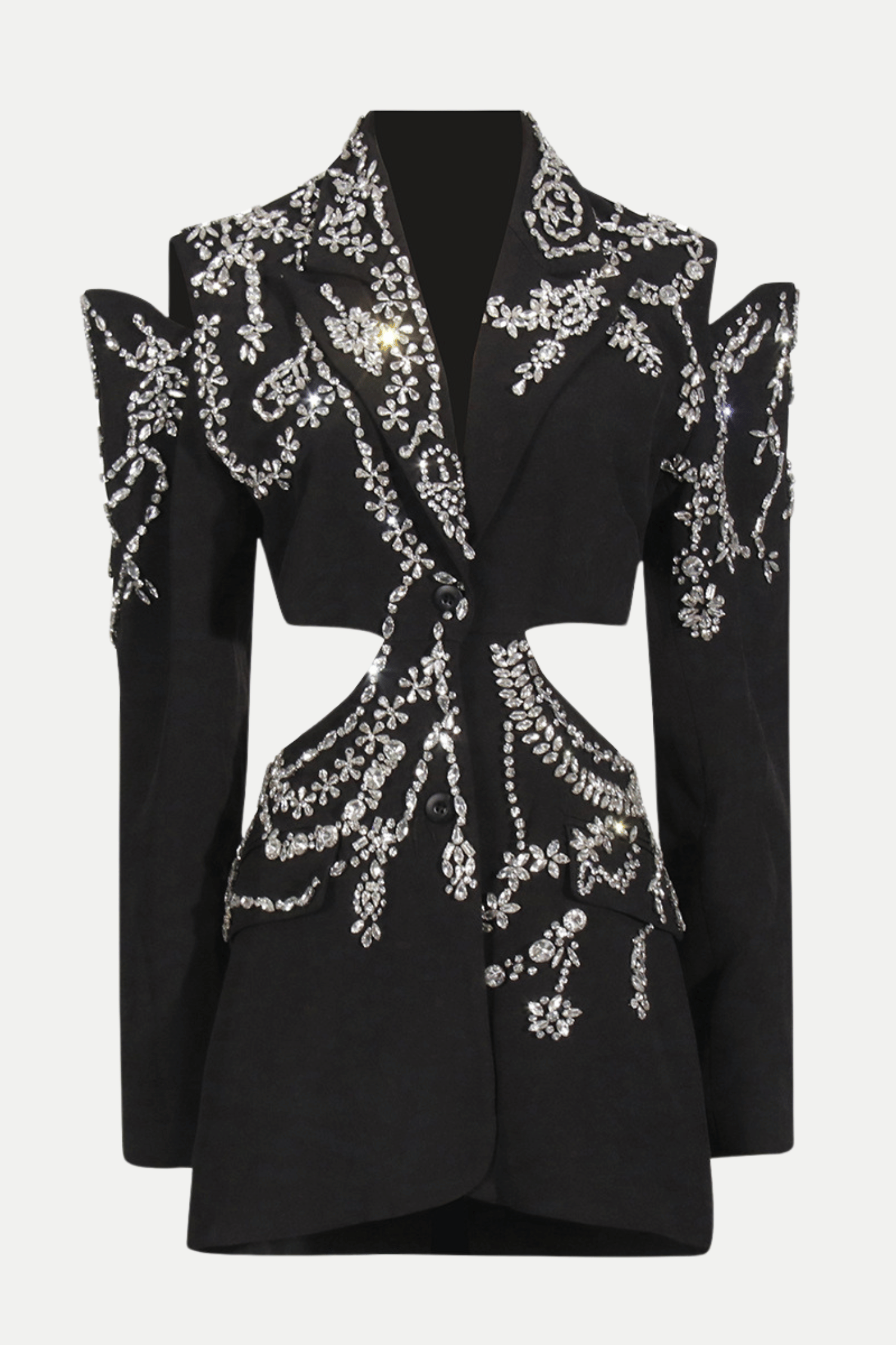 Flowering Girl Women Gustina Crystal-Embellished Cutout Blazer