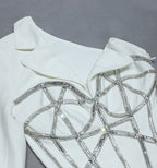 Flowering Girl Women Adorns Asymmetrical One Shoulder White Dress