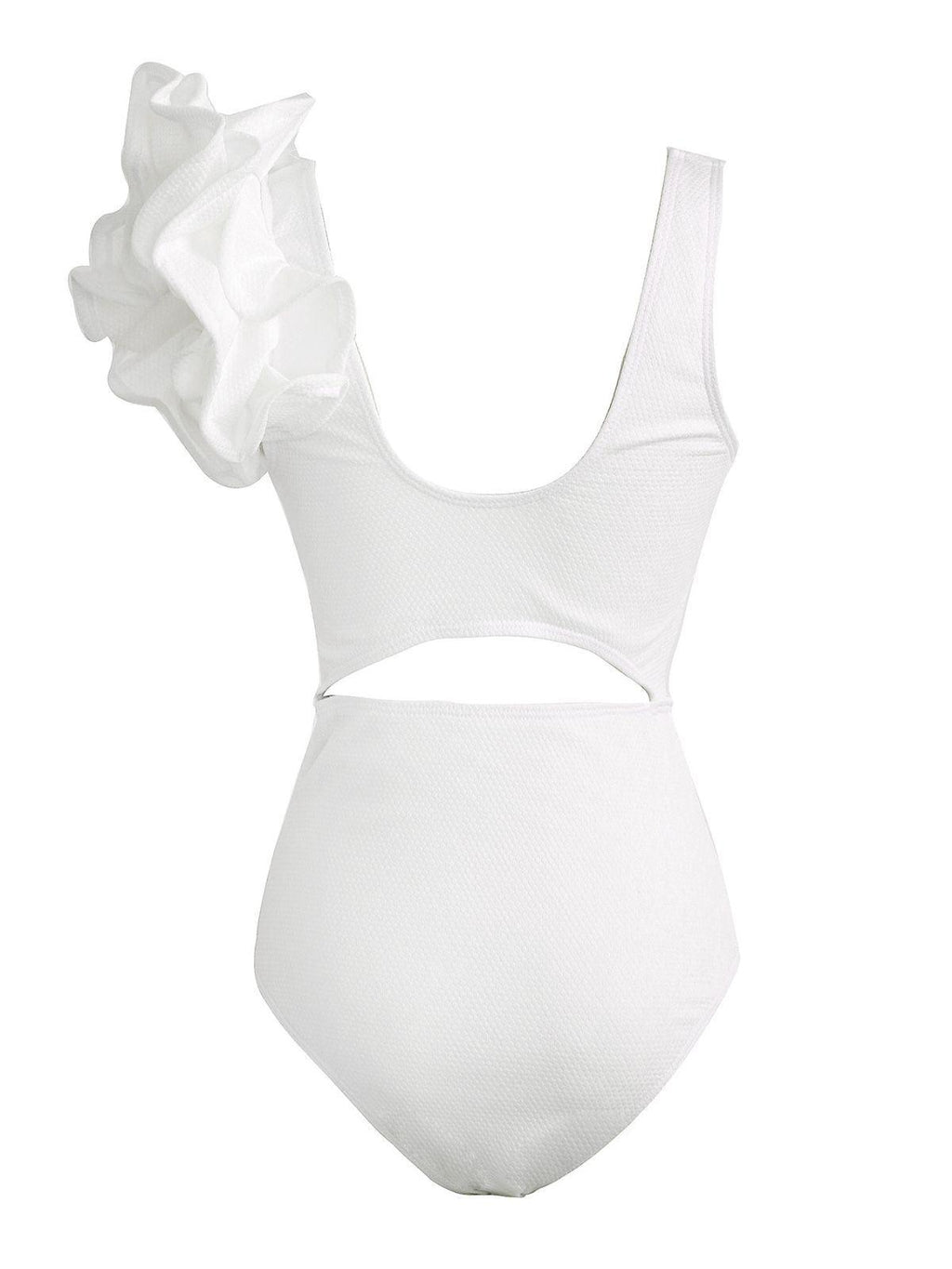 Flowering Girl Women Heather Ruffle Cutout One Piece Swimsuit