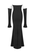 Flowering Girl Women Off Shoulder Corset Maxi Dress - Black