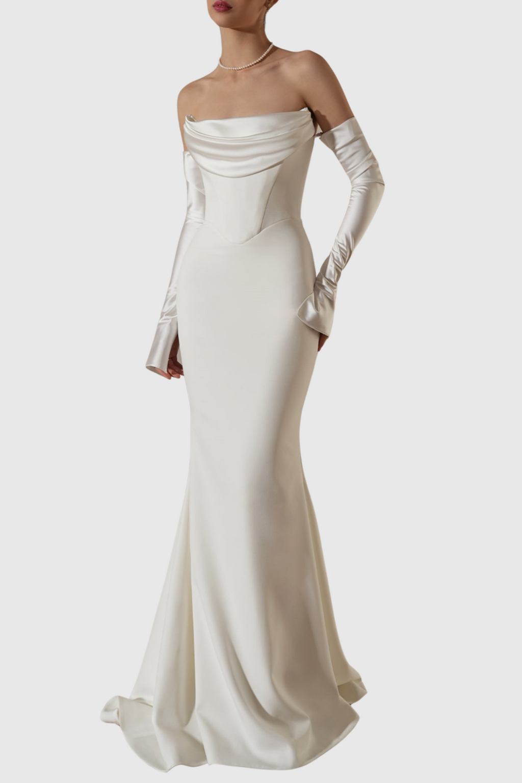 Flowering Girl Women Off Shoulder Corset Maxi Dress - White